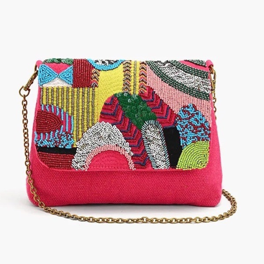America & Beyond Barb-A-Roo Beaded Handbag